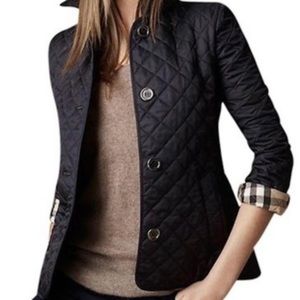 NWT Burberry Black Quilted Ashurst Jacket Size Medium